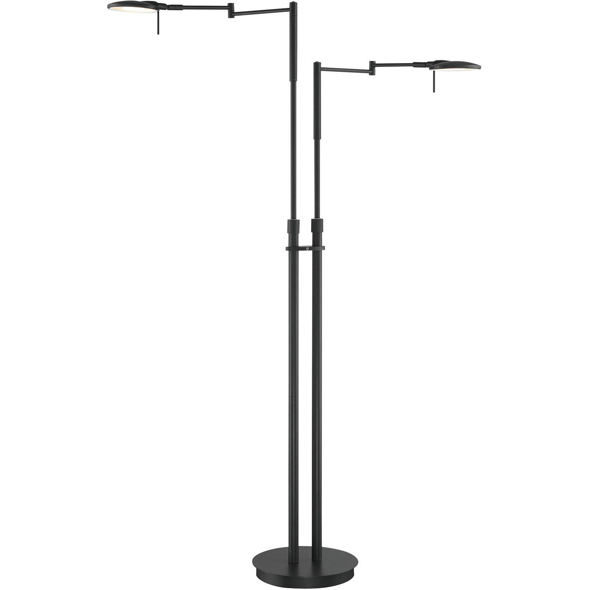 Dessau Turbo 40 inch 13 watt Museum Black Floor Lamp Portable Light