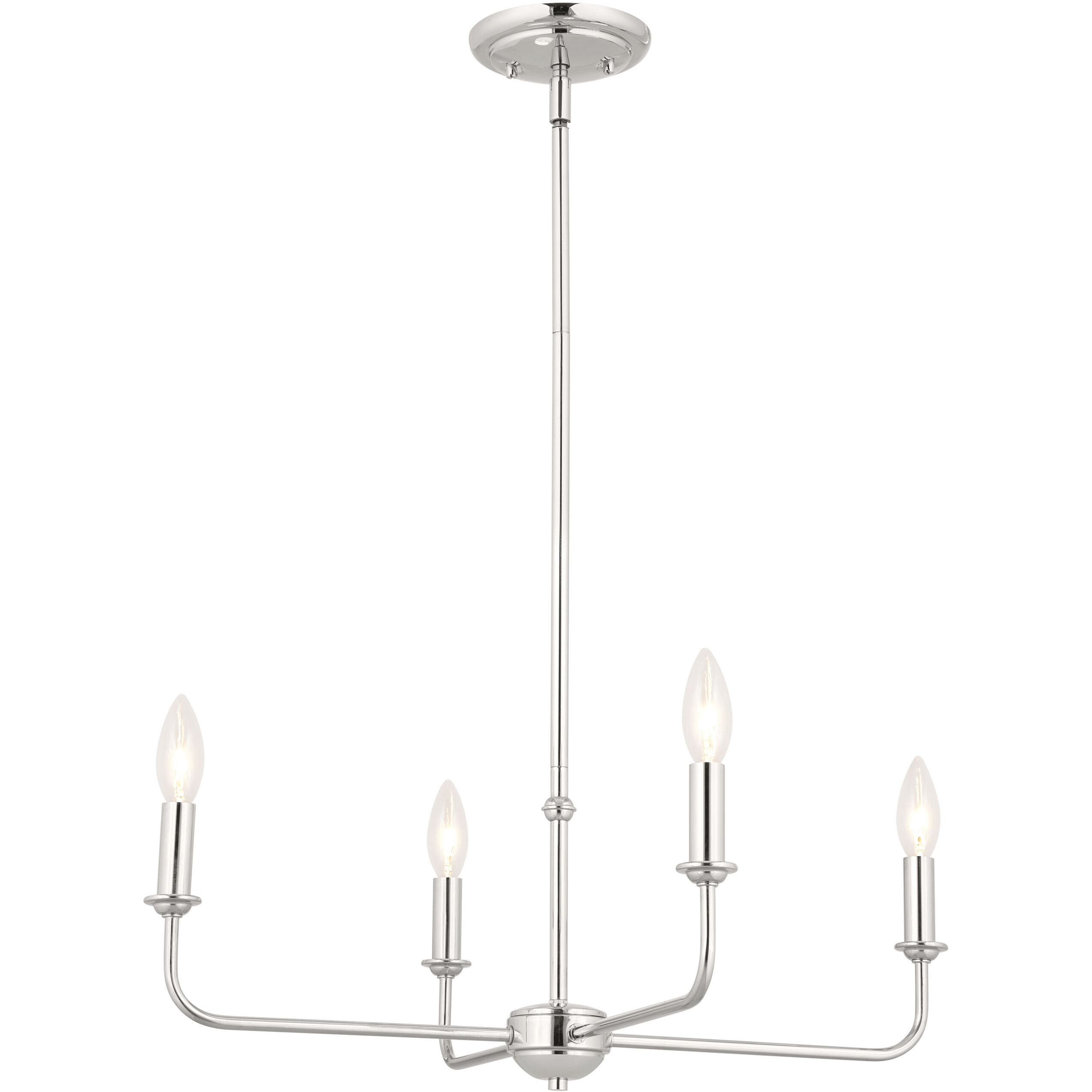 Pallas 4 Light 25 inch Polished Nickel Chandelier Ceiling Light