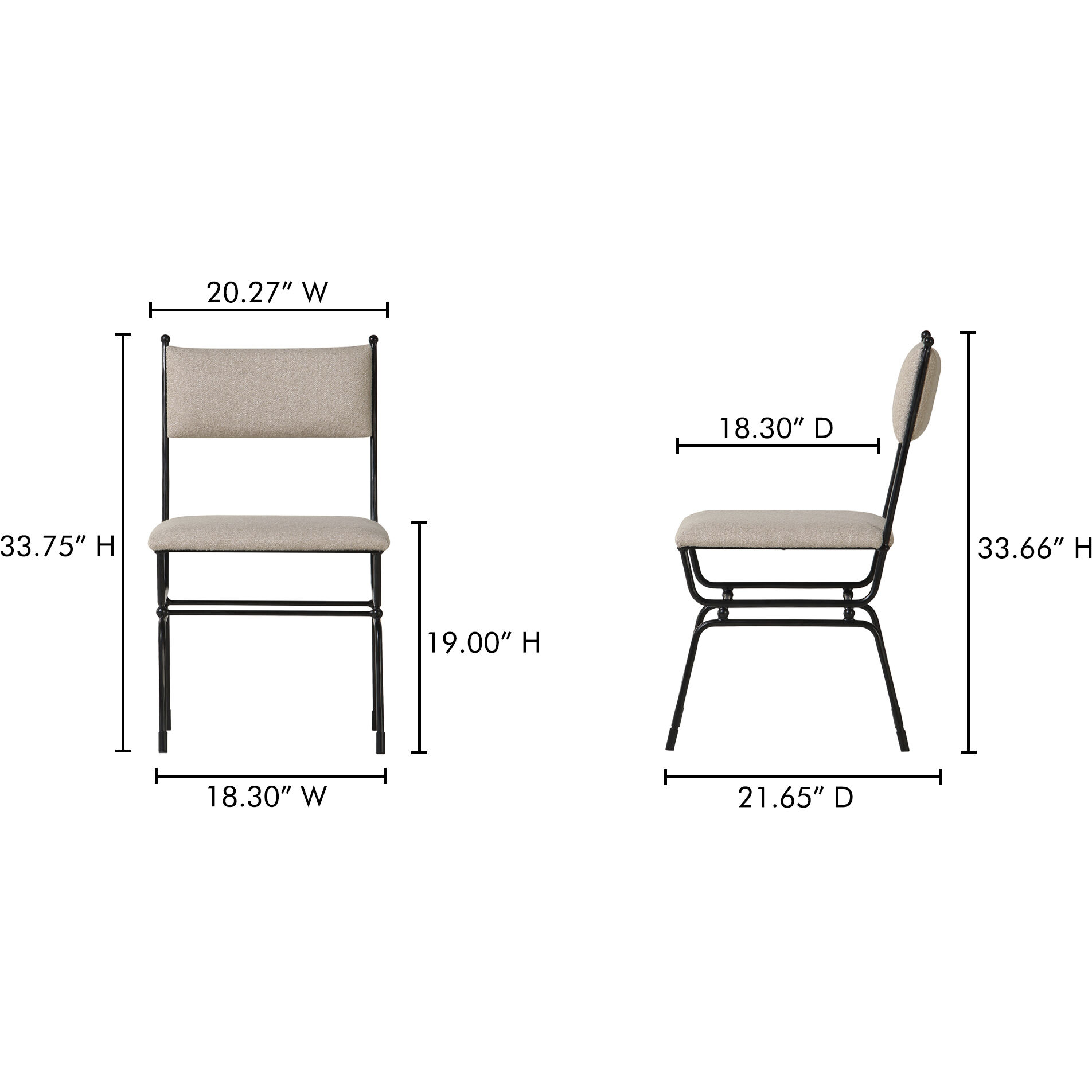 Posta Beige Dining Chair