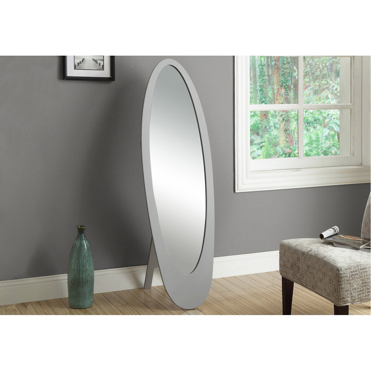 Decovio 15706 G Kirkland 59 X 19 inch Grey Mirror