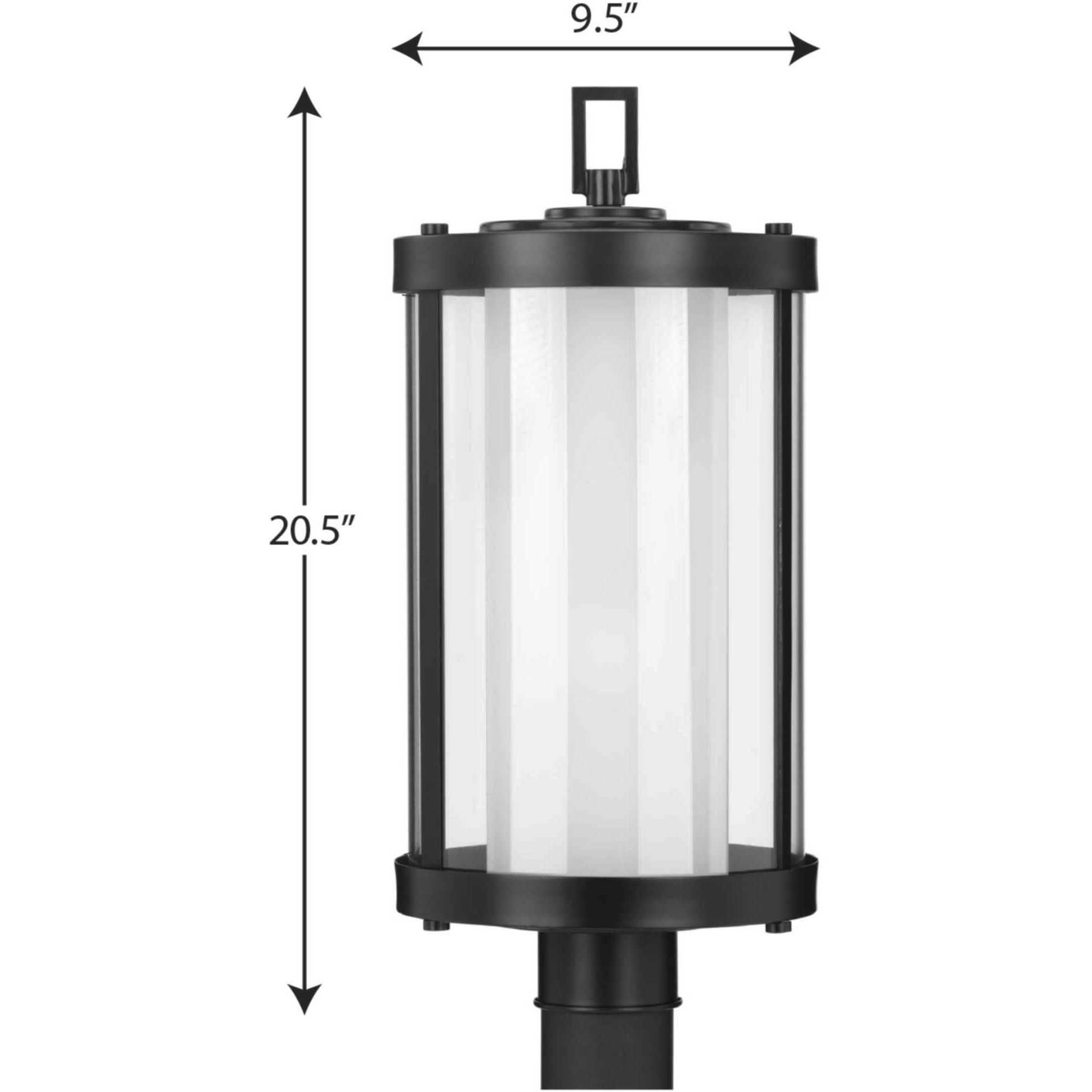 Irondale 1 Light 21 inch Matte Black Outdoor Post Lantern