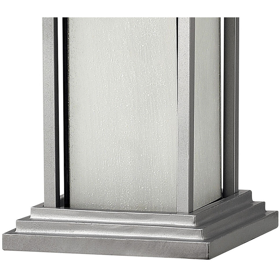 Estate Series Harbor 1 Light 17 inch Titanium Outdoor Pier Mount Lantern in Non-LED