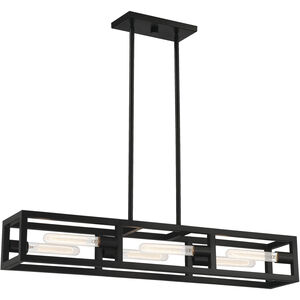 Urban Oasis 6 Light 38 inch Matte Black Island Light Ceiling Light