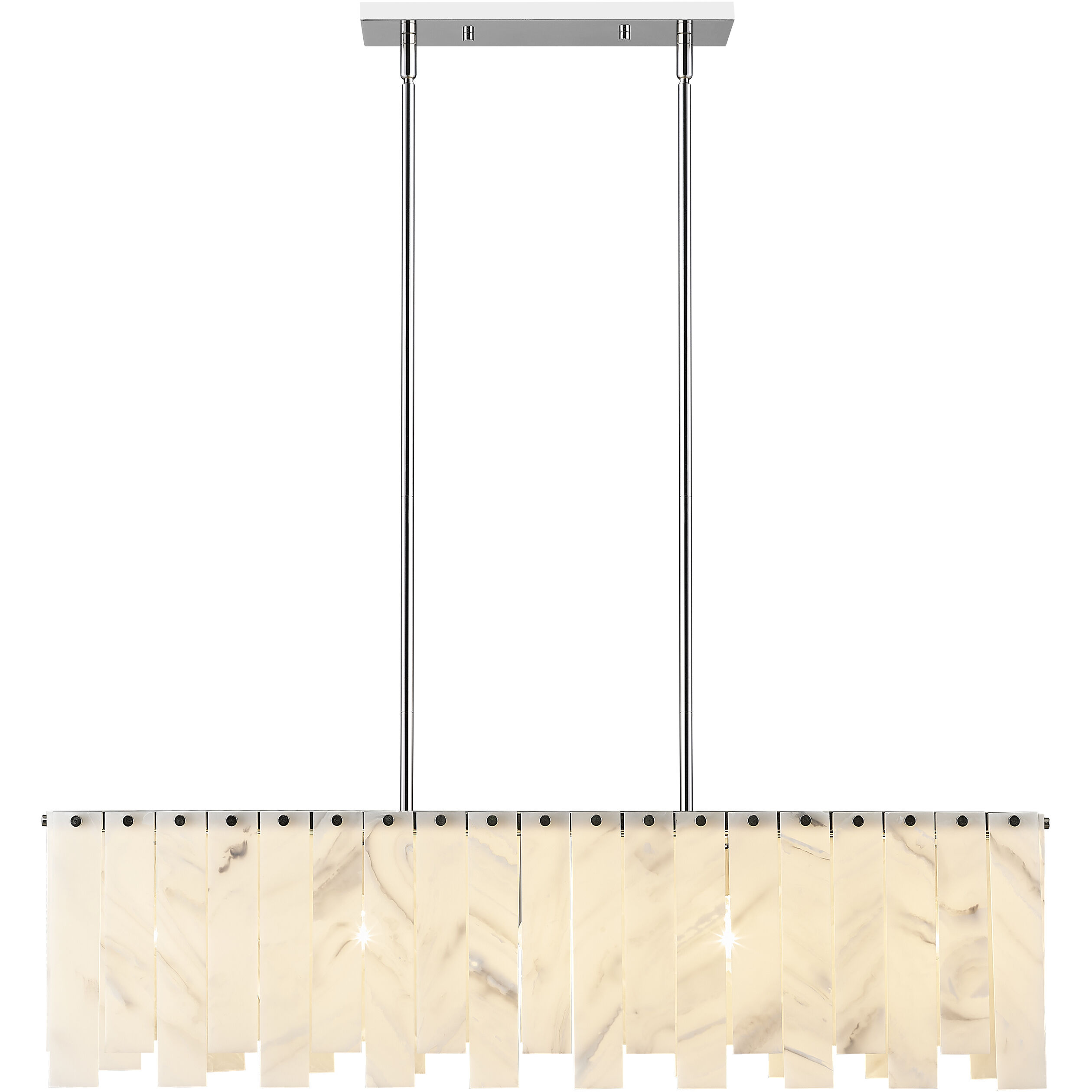 Viviana 5 Light 40.75 inch Polished Nickel Linear Chandelier Ceiling Light