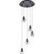 Eren 5 Light 11.8 inch Black Pendant Ceiling Light