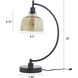 Black Water 26 inch 40 watt Black and Gold Table Lamp Portable Light