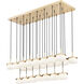 Renaud LED 58.75 inch Modern Gold Linear Chandelier Ceiling Light