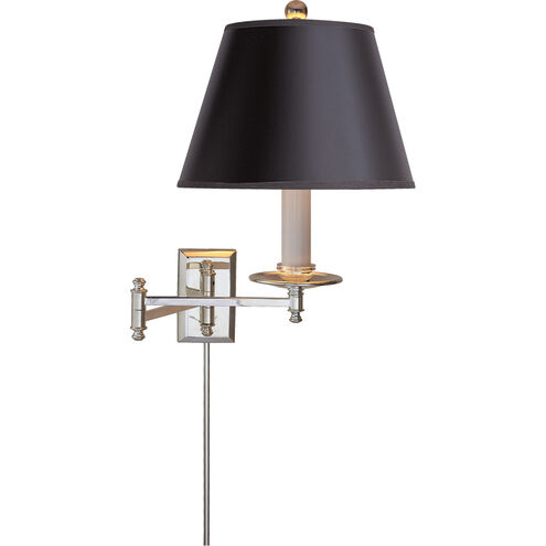 Chapman & Myers Dorchester3 22 inch 100.00 watt Polished Nickel Swing Arm Wall Light in Black