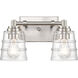 Pulsate 2 Light 13 inch Satin Nickel Vanity Light Wall Light