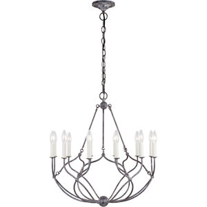 C&M by Chapman & Myers Richmond 12 Light 24.75 inch Weathered Galvanized Chandelier Ceiling Light