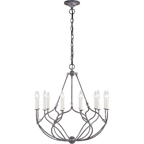 C&M by Chapman & Myers Richmond 12 Light 24.75 inch Weathered Galvanized  Chandelier Ceiling Light