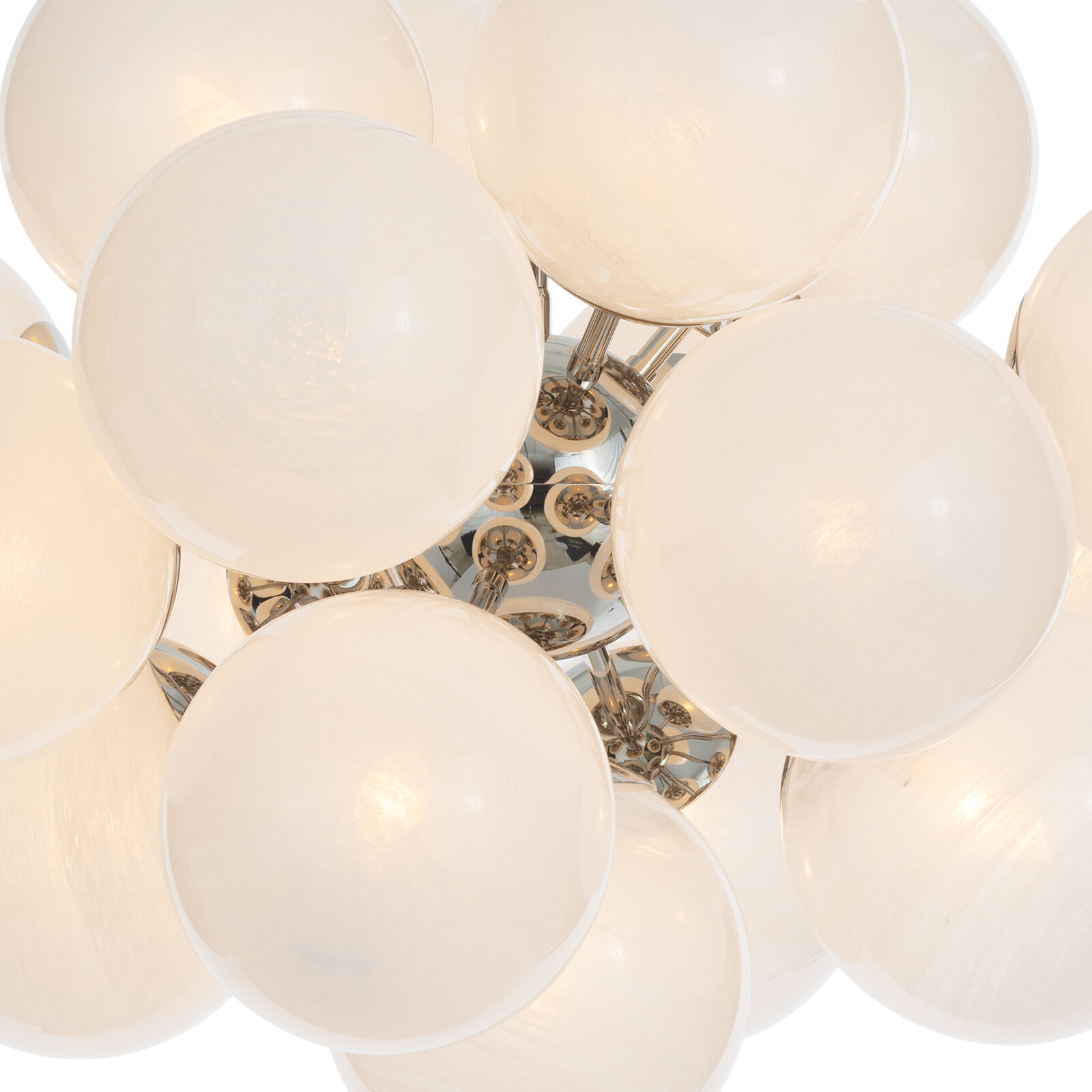 Shine 17 Light 33.75 inch Polished Nickel Chandelier Ceiling Light in Swirl Glass