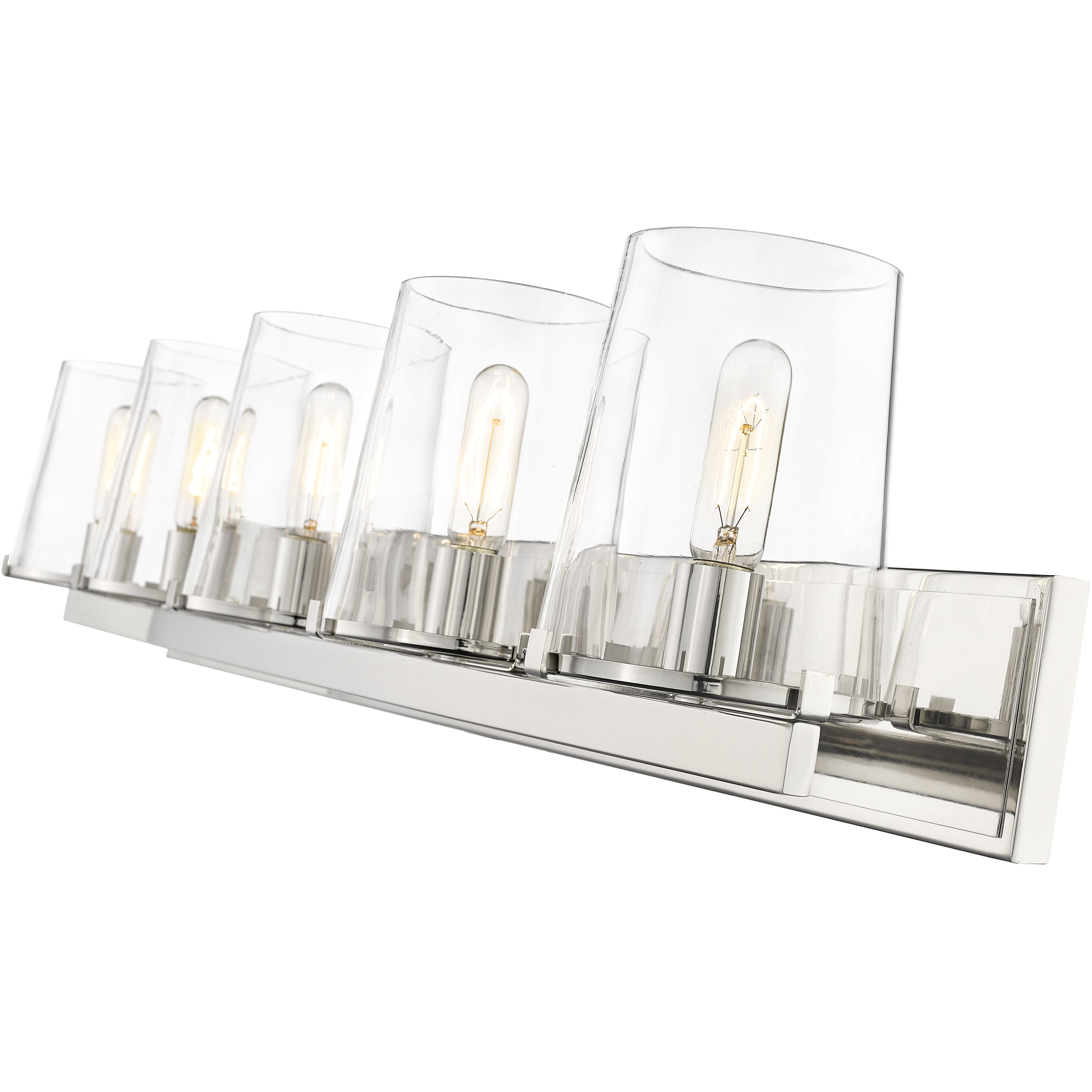 Callista 5 Light 47 inch Polished Nickel Vanity Wall Light