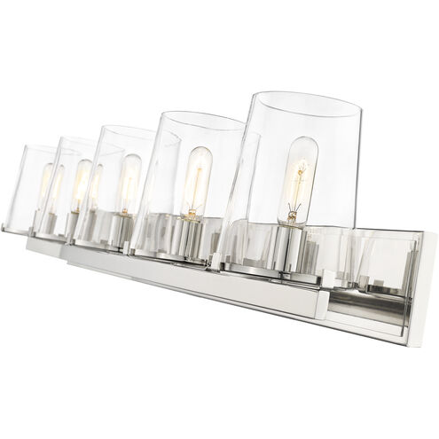 Callista 5 Light 47 inch Polished Nickel Vanity Wall Light