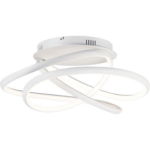 Twisted LED 24.5 inch Matte White Flush Mount Ceiling Light