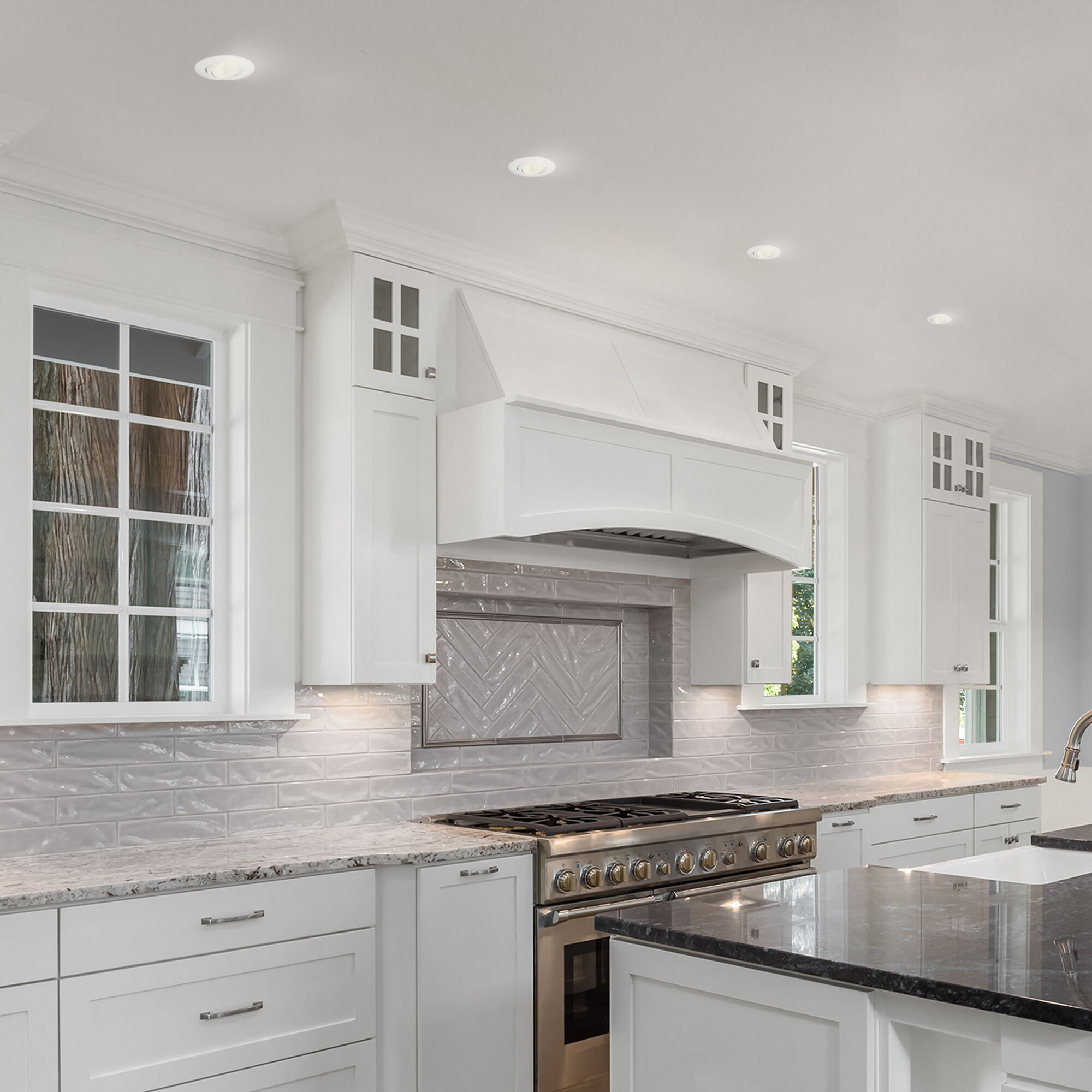 EnviroLite Integrated LED White Floating Gimbal in 4000K