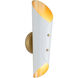 Vest 2 Light 47.5 inch White and Natural Brass Sconce Wall Light