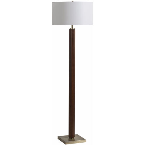 Tambo 63 inch 23.00 watt Dark Walnut and Weathered Brass Floor Lamp Portable Light