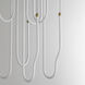 Soleil LED 35.5 inch Natural Aged Brass Multi-Light Pendant Ceiling Light