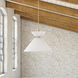 Alora Mood Chapelle Pendant Ceiling Light in Aged Gold and White Linen