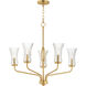 Camelot 5 Light 28.25 inch Natural Aged Brass Chandelier Ceiling Light