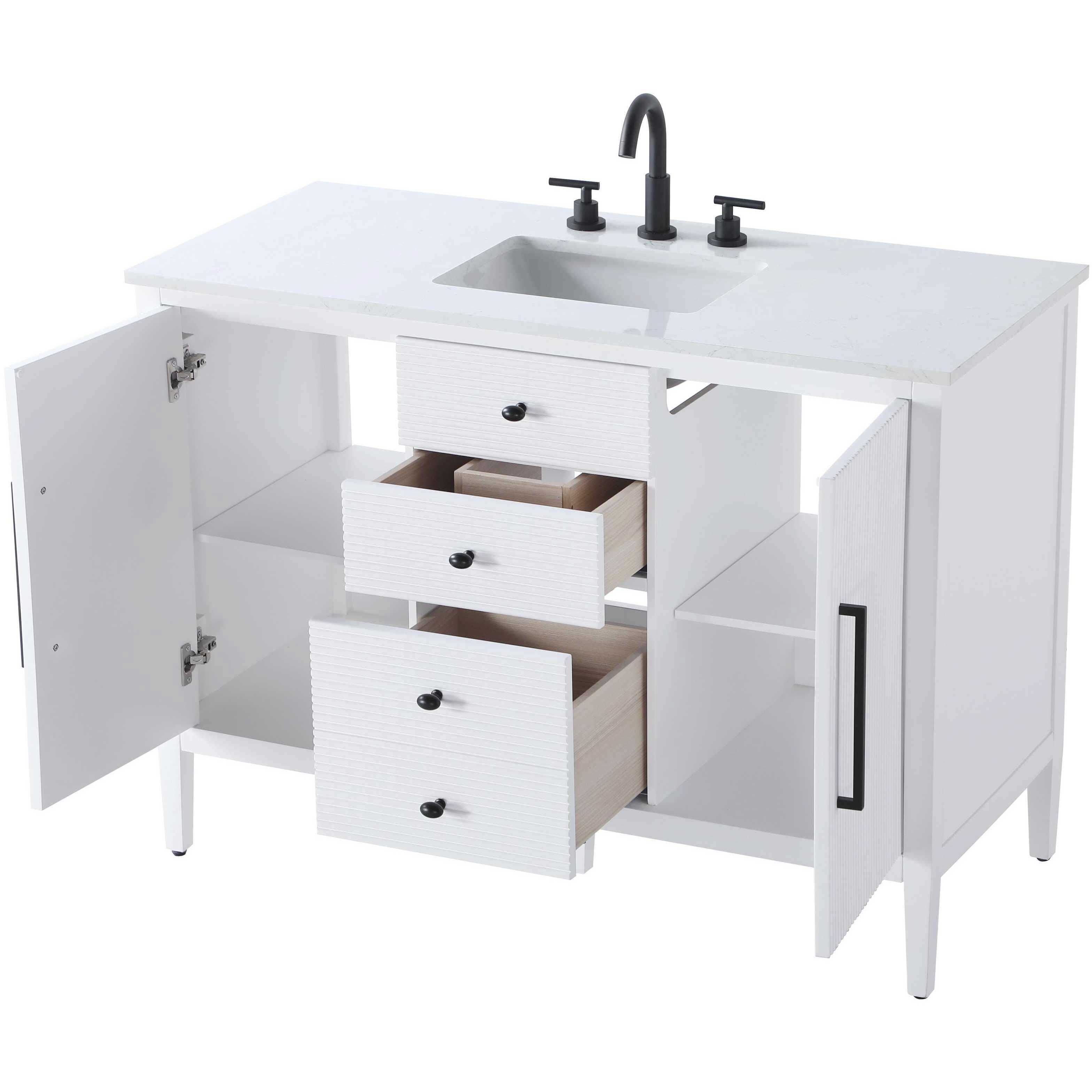 Blakely 48 X 34 inch White Bathroom Vanity Cabinet