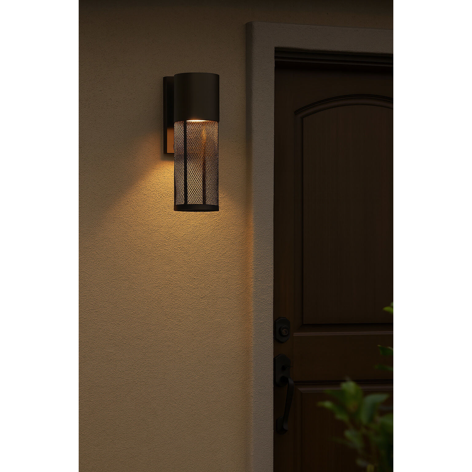 Aria LED 16 inch Buckeye Bronze Outdoor Wall Mount Lantern, Small