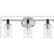 Halstead 3 Light 24 inch Chrome Vanity Light Wall Light
