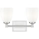 Oren 2 Light 16 inch Brushed Nickel Bath Vanity Light Wall Light