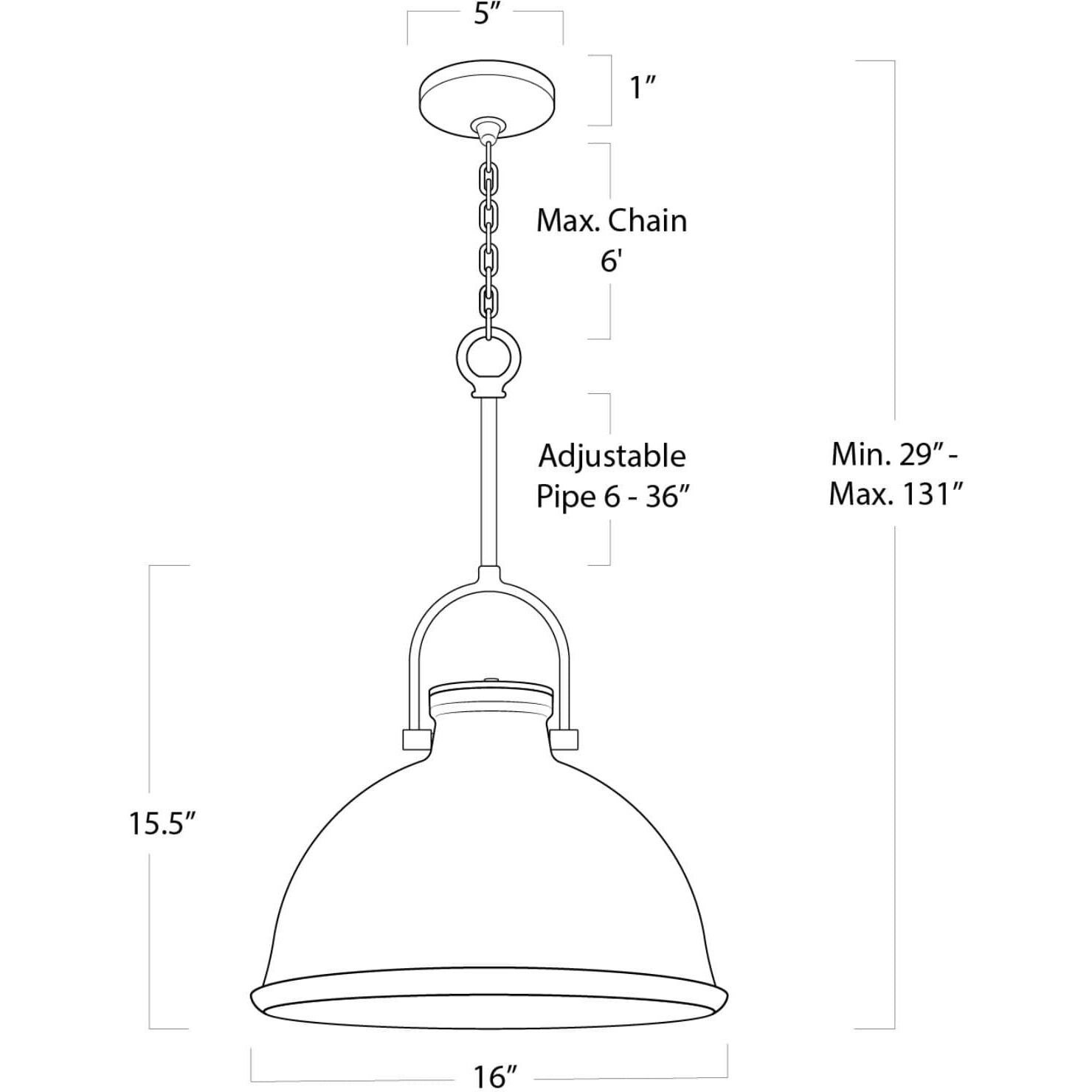 Eloise 1 Light 16 inch White Pendant Ceiling Light