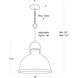 Eloise 1 Light 16 inch White Pendant Ceiling Light