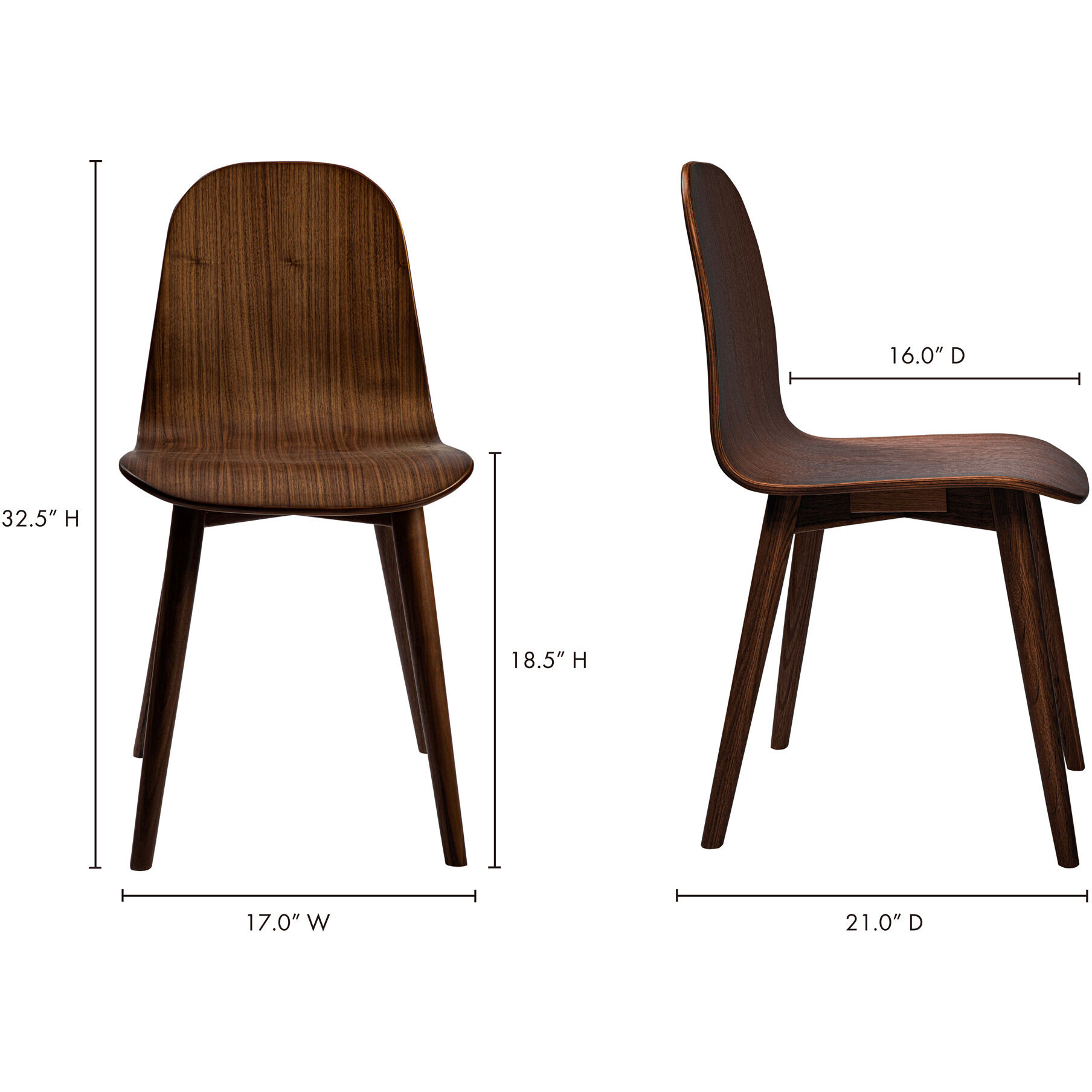 Lissi Walnut Dining Chair