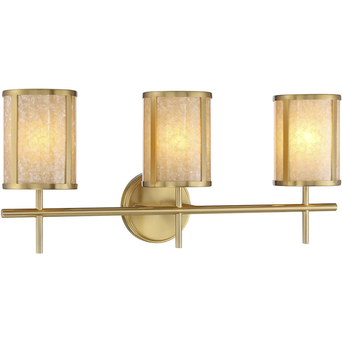 Camden 3 Light 24 inch Warm Brass Bath Wall Light