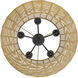 Lisa McDennon Open Air Luca LED 28 inch Black with Camel Rattan Outdoor Chandelier