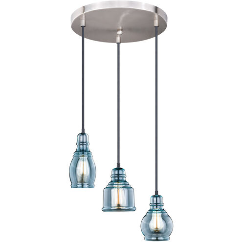 Millie LED 17.5 inch Satin Nickel and Oil Rubbed Bronze Mini Pendant Ceiling Light