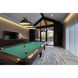Cordon 3 Light 58 inch Matte Black and Rubbed Brass Billiard Ceiling Light in Matte Black Steel