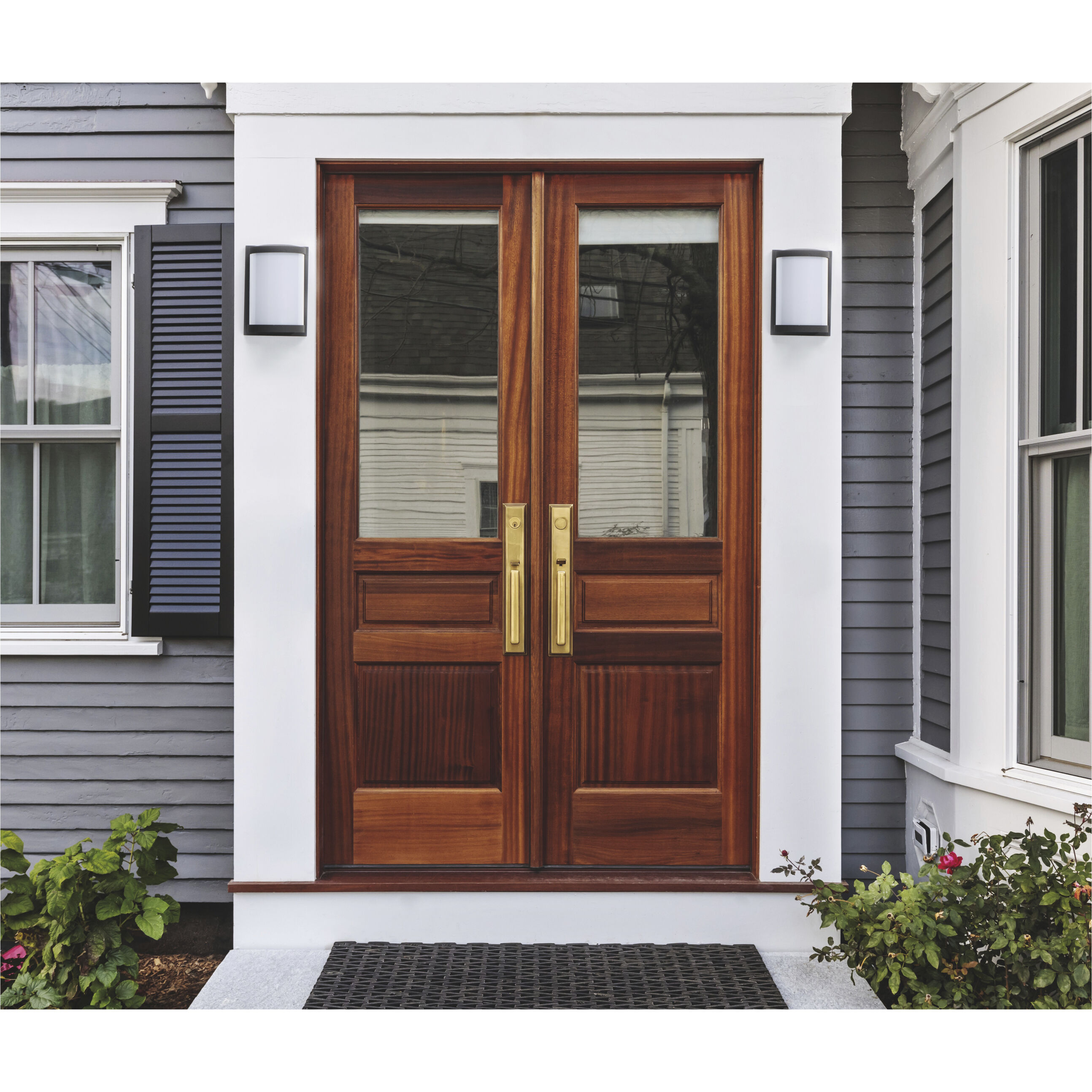 Barrel LED 7 inch Black Outdoor Wall Mount