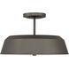 Trellwyn 3 Light 15 inch Plated Dark Bronze Semi-Flush Mount Ceiling Light