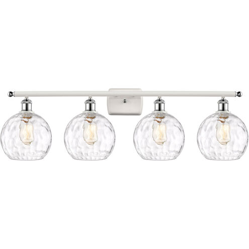 Ballston Athens Water Glass LED 36 inch White and Polished Chrome Bath Vanity Light Wall Light