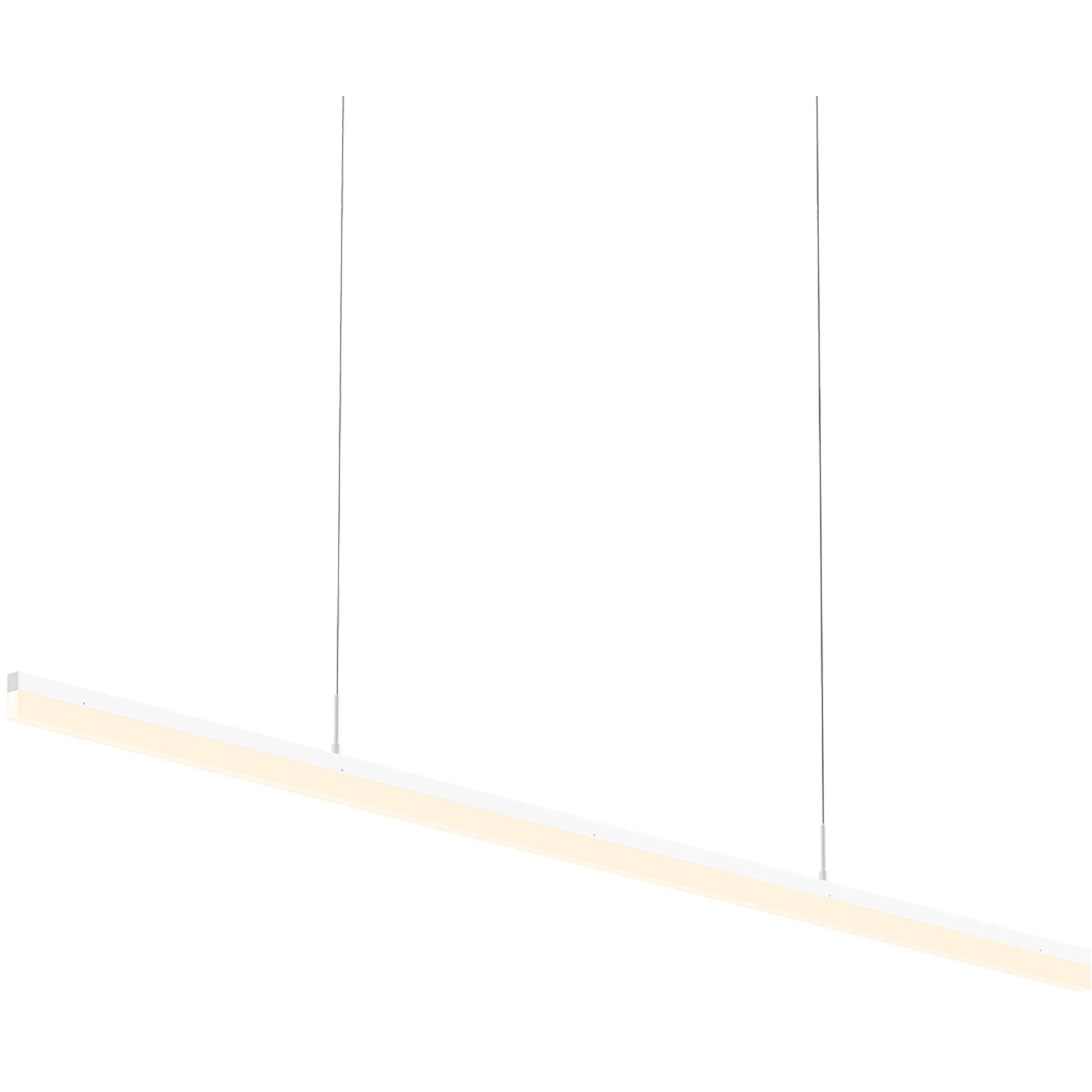 Stiletto LED 59.5 inch Satin White Pendant Ceiling Light in Add 20 ft. Cord