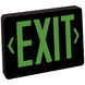 Aaliyah 1 Light Green Letters and Black Housing Exit / Emergency Ceiling Light