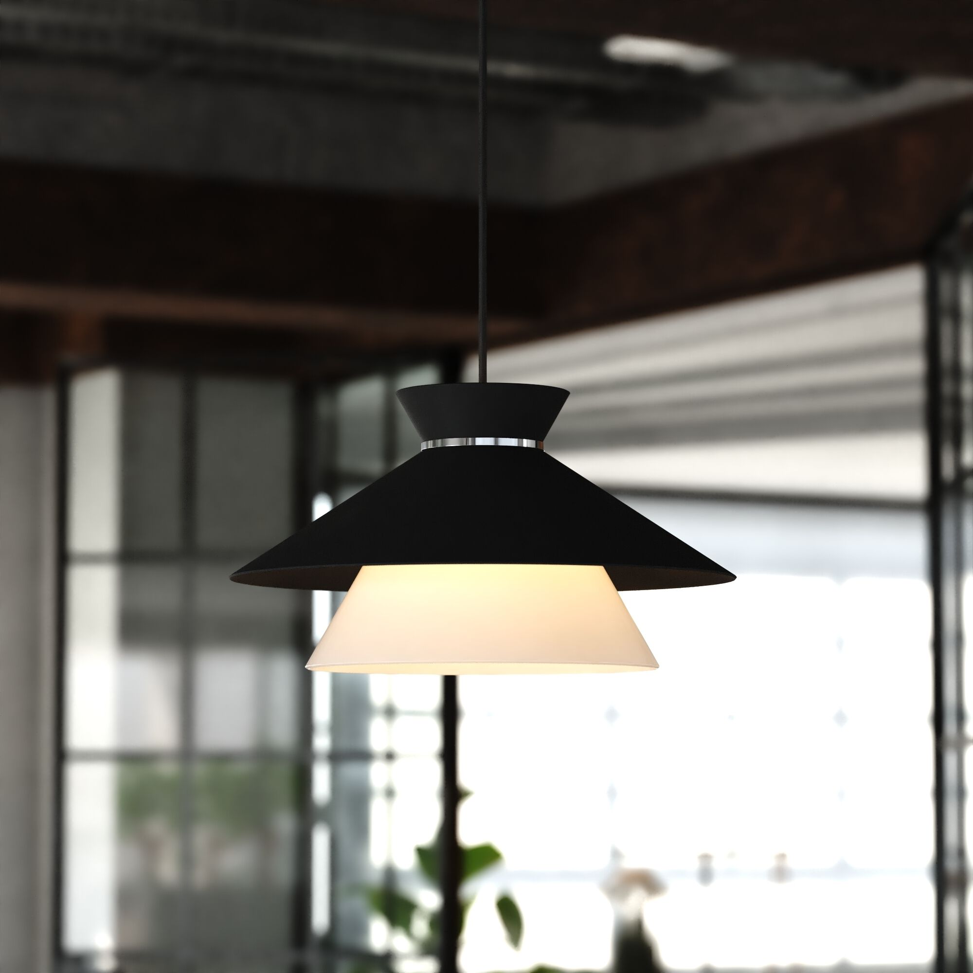 Loomis 1 Light 15.25 inch Matte Black Pendant Ceiling Light