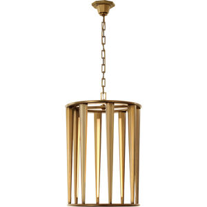 Thomas O'Brien Galahad LED 17 inch Hand-Rubbed Antique Brass Lantern Pendant Ceiling Light, Medium