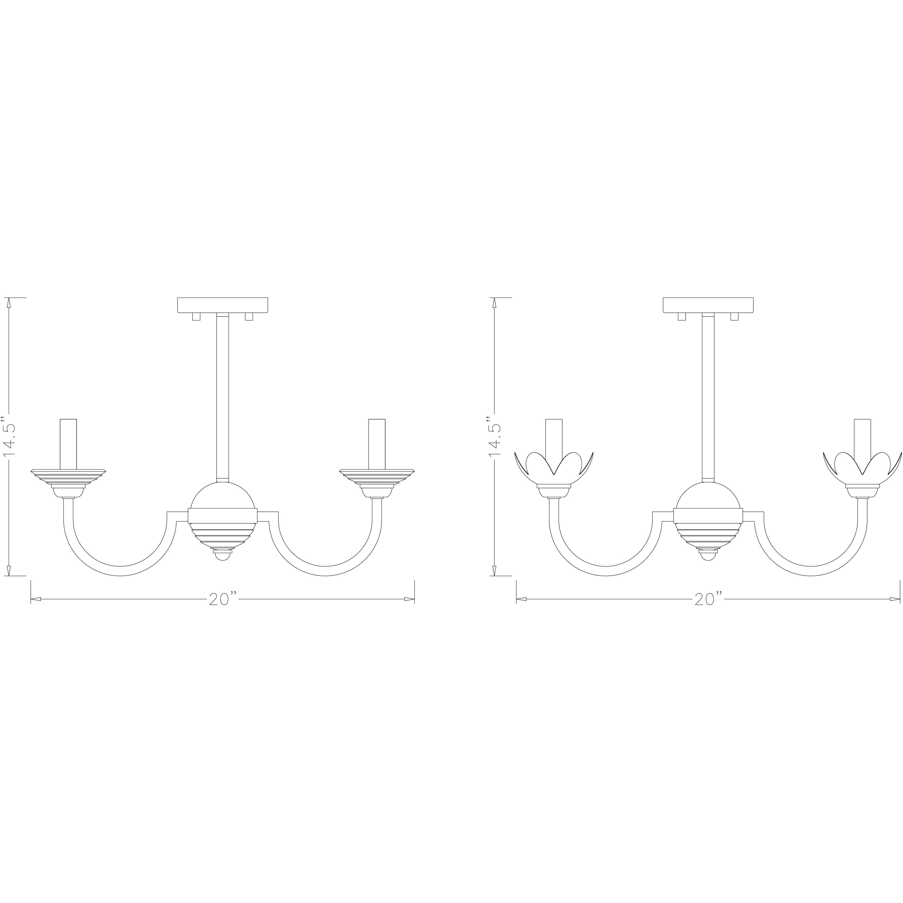 Allistair 4 Light 20 inch Modern Gold Semi Flush Mount Ceiling Light