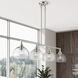 Glendon 4 Light 8.25 inch Brushed Nickel Large Linear Chandelier Ceiling Light