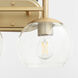 Lyon 2 Light 15 inch Aged Brass Vanity Light Wall Light