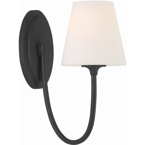 Juno 1 Light 6 inch Black Forged Sconce Wall Light