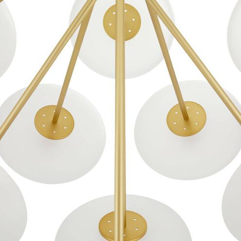 Helios 9 Light 41 inch Antique Brass Chandelier Ceiling Light