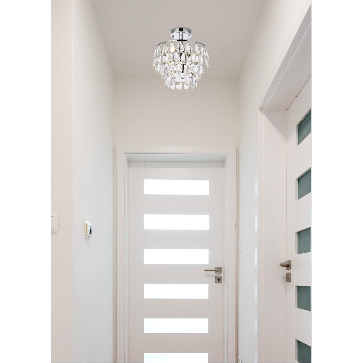 Mila 3 Light 12 inch Chrome Flush Mount Ceiling Light