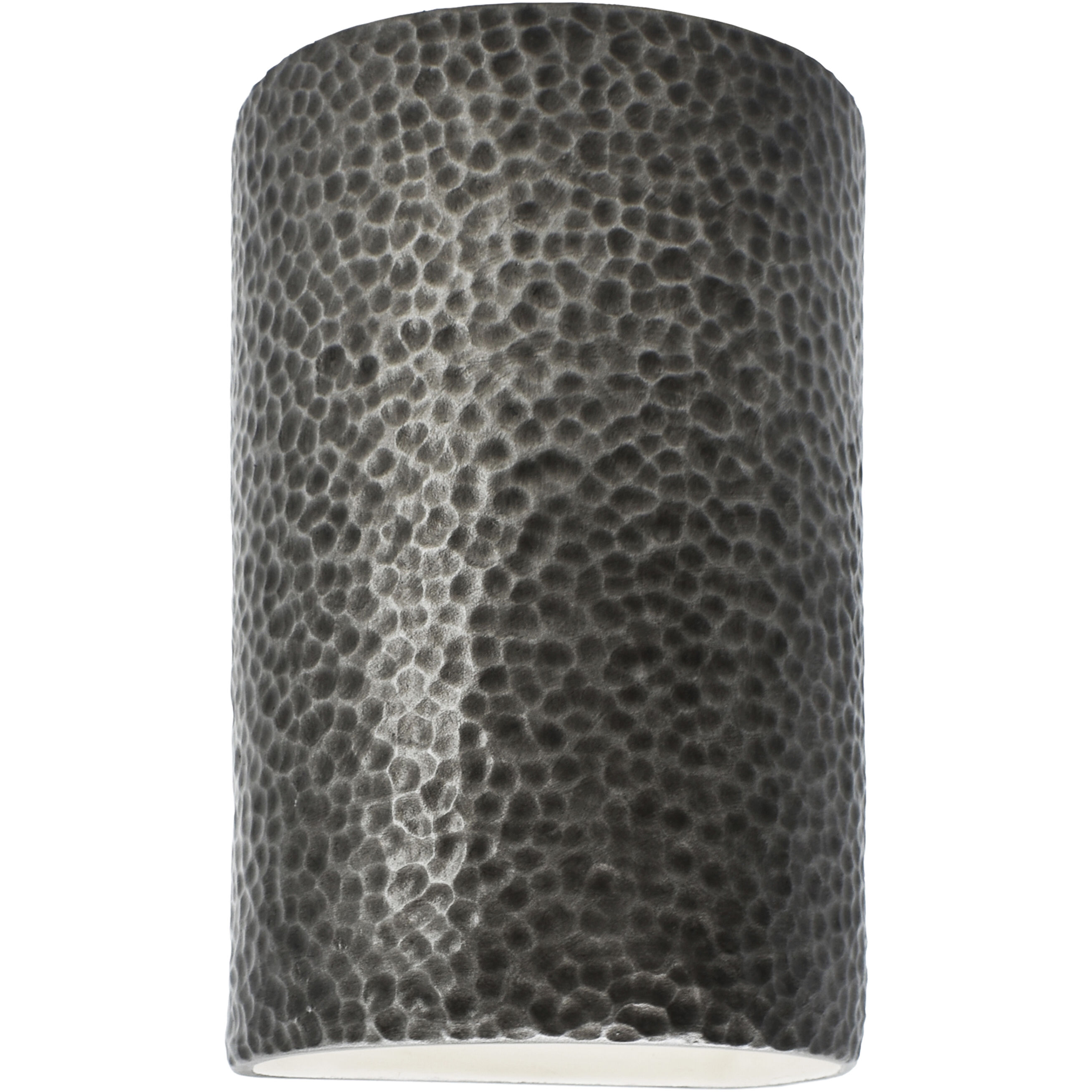 Ambiance Cylinder LED 7.75 inch Hammered Pewter ADA Wall Sconce Wall Light, Large